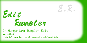 edit rumpler business card